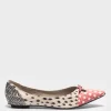 Ballerina Marc Jacobs da donna in pelle pitonata fuxia e rosa MJ22061