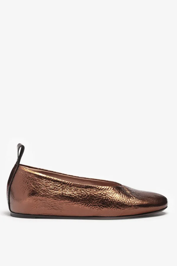 Ballerine Alexandra in pelle laminata bronzo 92351