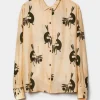 Blusa Balia in seta beige verde B09ST114