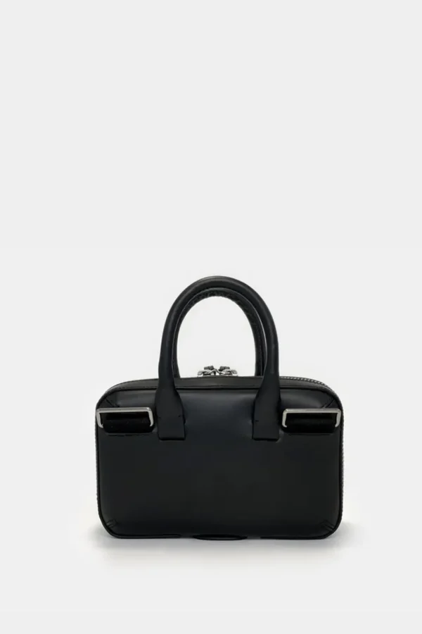 Borsa a mano mini brief case in pelle nero mini brief case