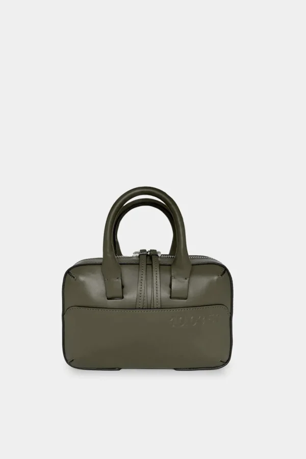 Borsa a mano mini brief case in pelle militare mini brief case