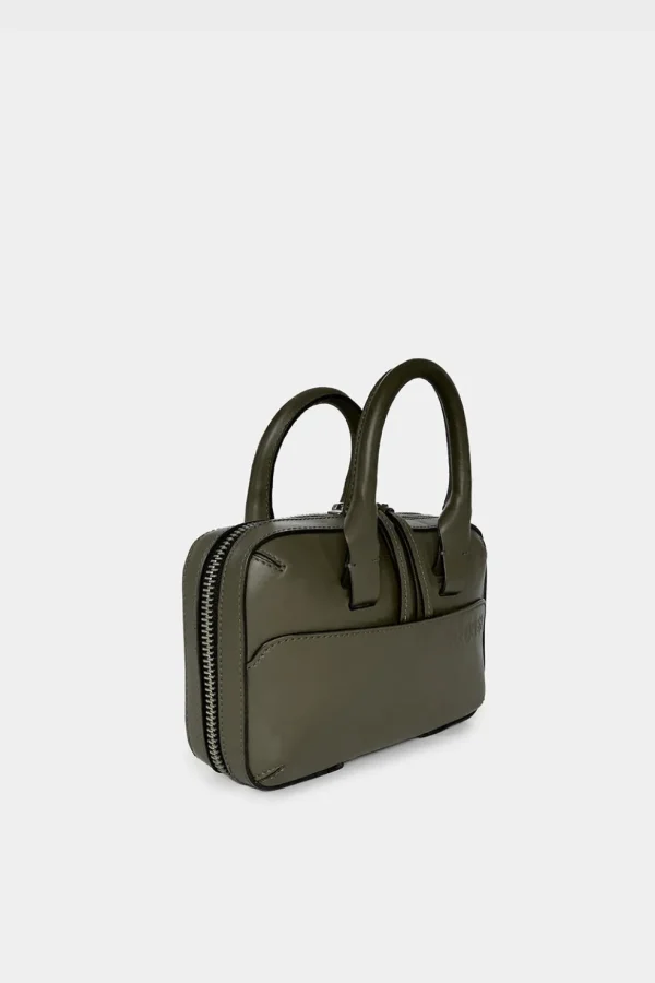 Borsa a mano mini brief case in pelle militare mini brief case