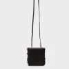 Borsa a mano pochette da donna in pelle nera m-a0026