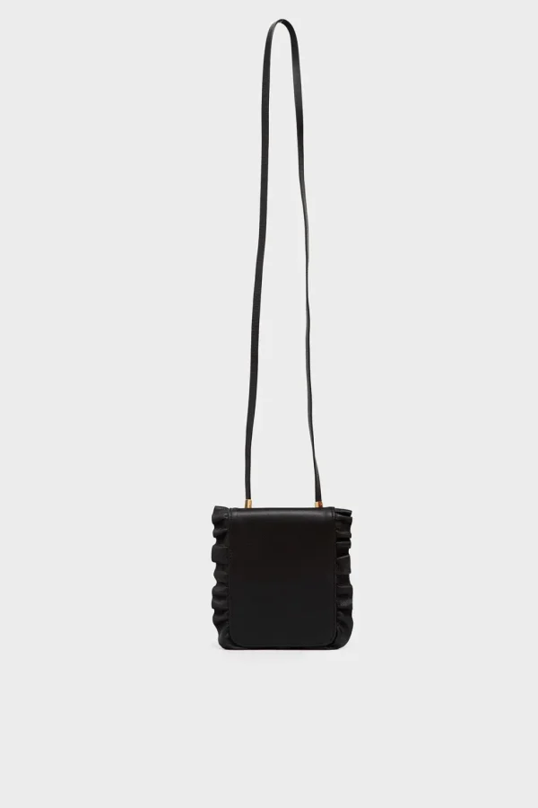 Borsa a mano pochette da donna in pelle nera m-a0026