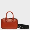 Borsa a spalla 10.03.53 in pelle mattone mini brief case