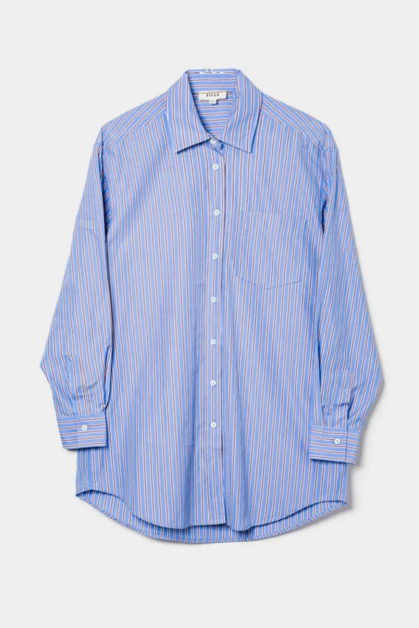 Camicia Diega a righe blue camela 9692