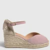 Espadrilles Castaner di tela in cotone rosa BIANCA