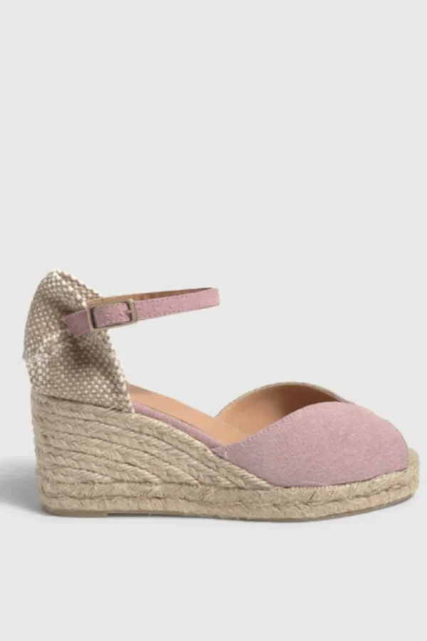 Espadrilles Castaner di tela in cotone rosa BIANCA