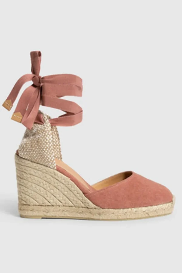 Espadrilles Castaner in tela di cotone rosa CARINA