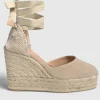 Espadrilles Castaner in tela di cotone beige CHIARA