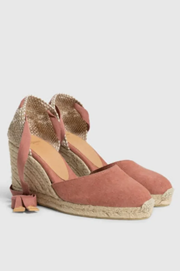 Espadrilles Castaner in tela di cotone rosa CARINA