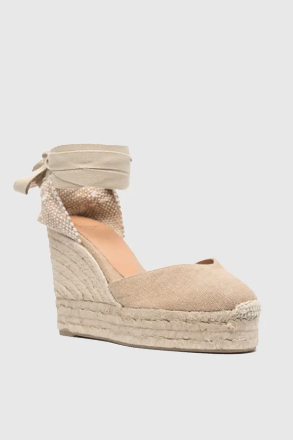 Espadrilles Castaner in tela di cotone beige CHIARA