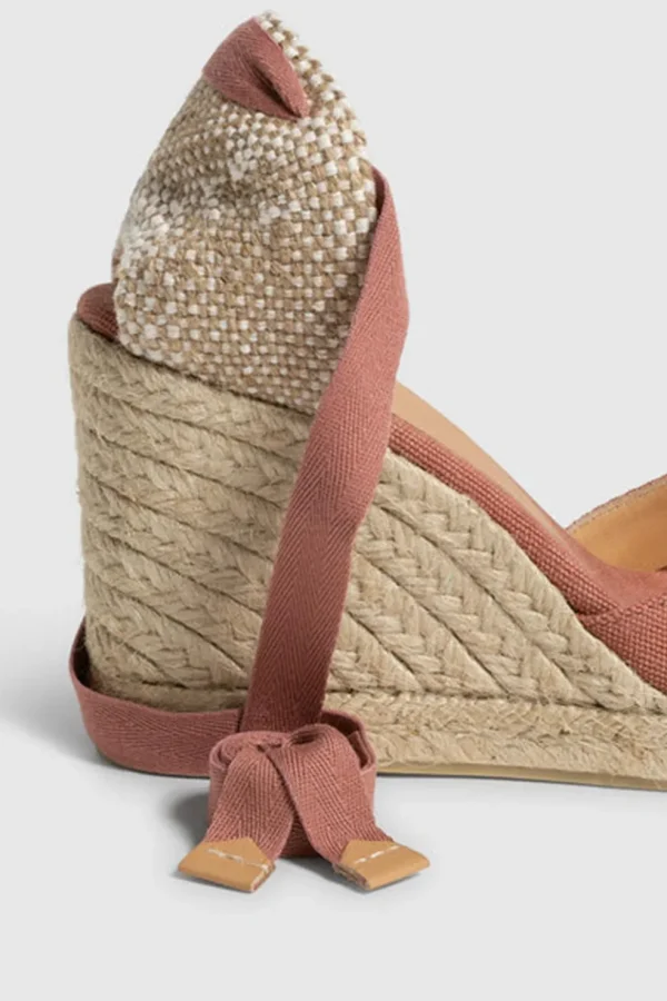 Espadrilles Castaner in tela di cotone rosa CARINA