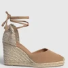 Espadrilles in tela di cotone marrone tostato CARINA