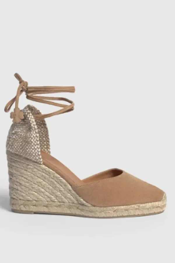 Espadrilles in tela di cotone marrone tostato CARINA