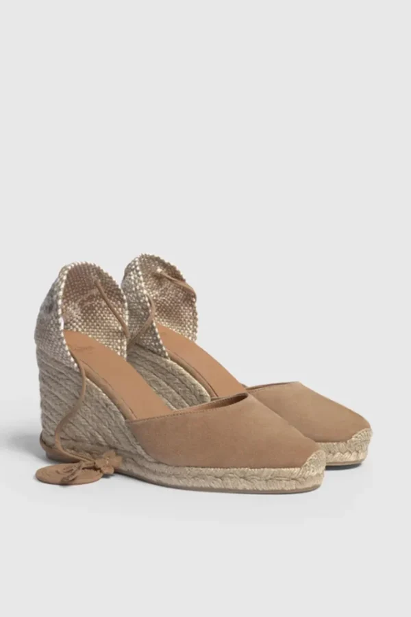 Espadrilles in tela di cotone marrone tostato CARINA