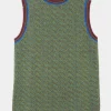 Gilet in maglia Siyu verde k basquiat 1229