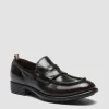 Mocassino Officine Creative in pelle nero e marrone calixte020