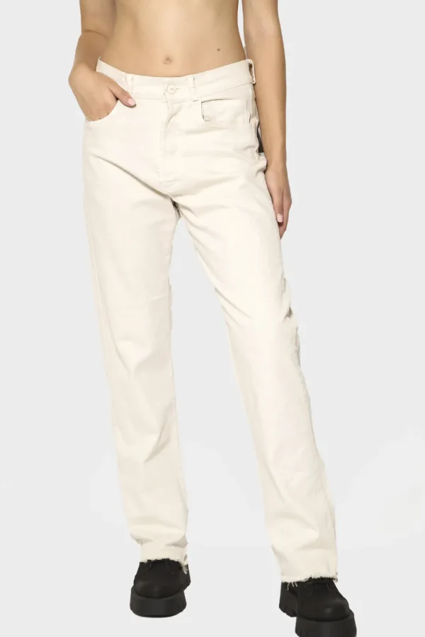 Pantalone Serie Numerica slim panna SN876