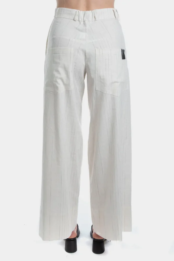 Pantalone Serie Numerica in lino e cotone SN895