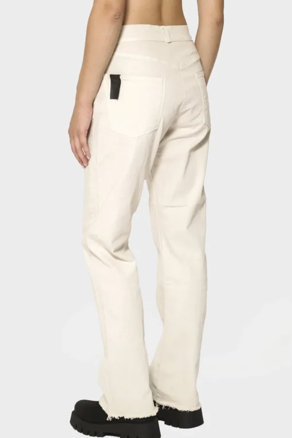 Pantalone Serie Numerica slim panna SN876