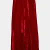 Pantalone Siyu in velluto rosso lisos velvet 33