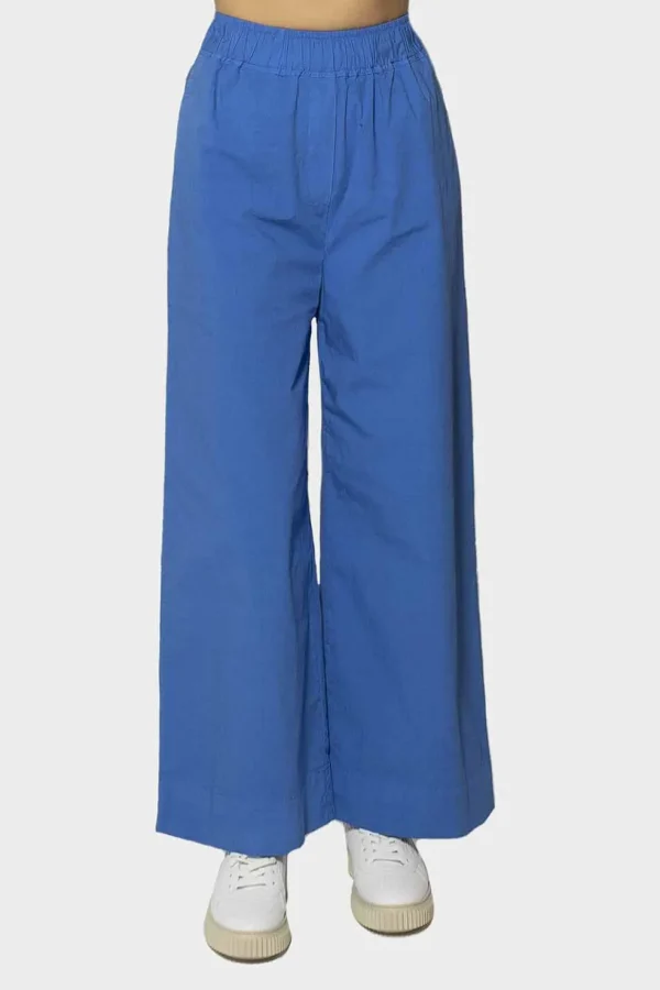 Pantalone True Nyc in cotone blu baloon