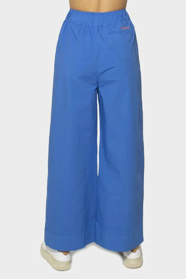 Pantalone True Nyc in cotone blu baloon