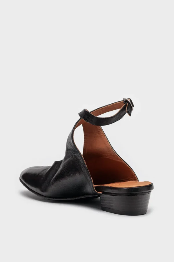 Sandalo Alexandra in pelle nera 013705