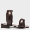 Sandalo Room da donna in pelle color coffee pillow sandal