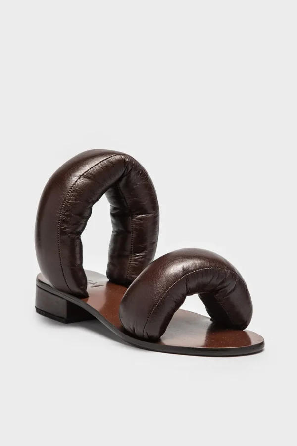 Sandalo Room da donna in pelle color coffee pillow sandal