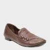 Scarpa accollata Alexandra con bottoni marrone 324302