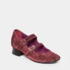 Scarpa accollata bebè Alexandra con fibbie bordeaux 324105