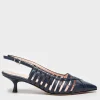 Slingback Alexandra da donna in nappa blu