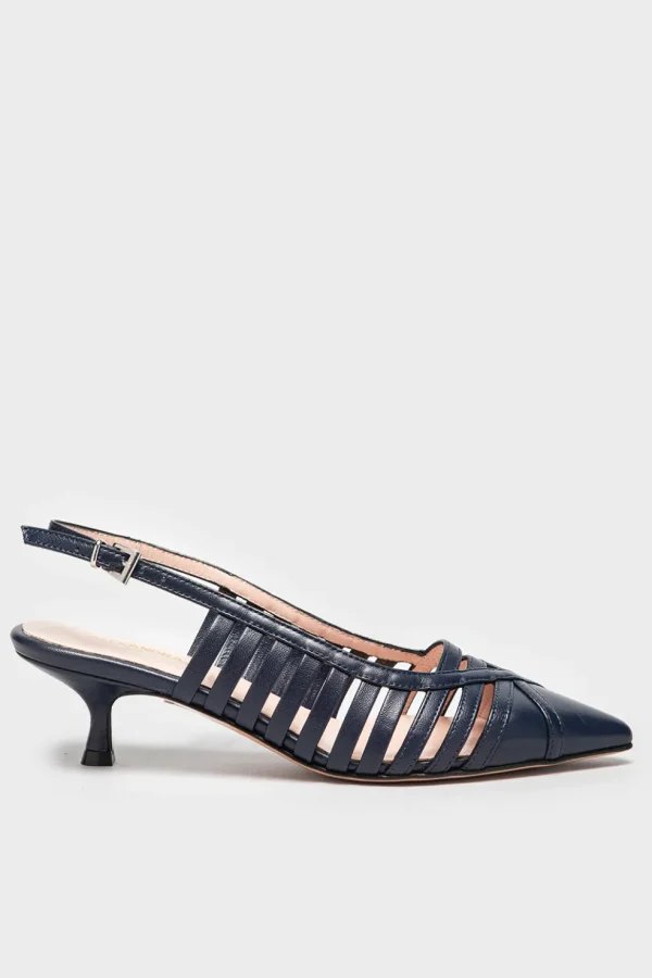 Slingback Alexandra da donna in nappa blu