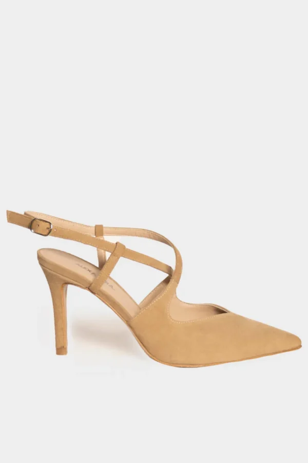 Slingback Alexandra in camoscio taupe 24292