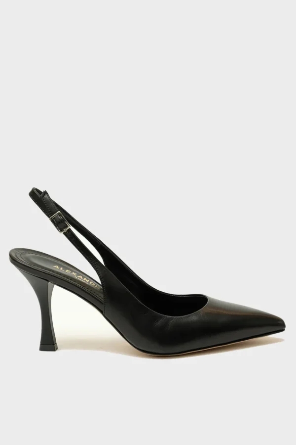 Slingback Alexandra in pelle nero