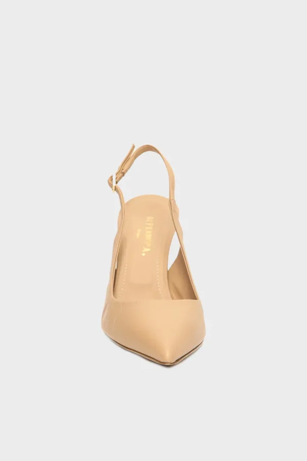 Slingback Alexandra in pelle nude m834