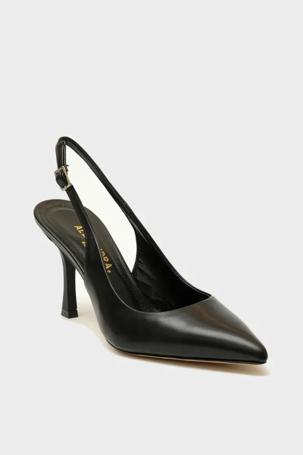 Slingback Alexandra in pelle nero