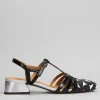 Slingback Chie Mihara bianco e nero hesali