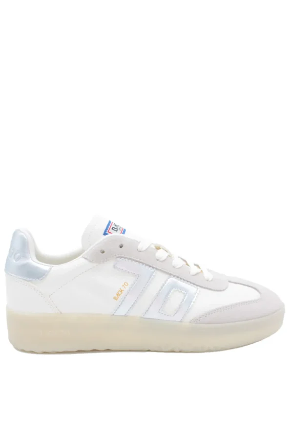 Sneakers Back70 in pelle metallic silver boston