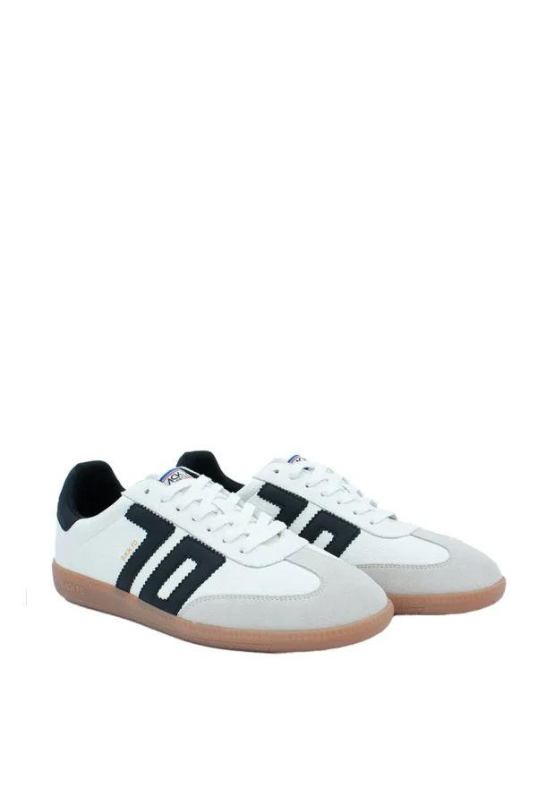 Sneakers Back70 in pelle white black CLOUD