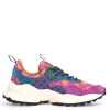 Sneakers Flower Mountain in suede e mesh granata e viola kotetsu