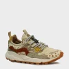 Sneakers Flower Mountain in suede e canvas beige Yamano 3