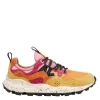 Sneakers Flower Mountain in suede e tessuto tecnico arancio e giallo Yamano 3