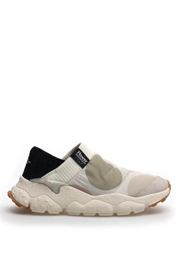 Sneakers Flower Mountain da donna in tessuto tecnico cream camp