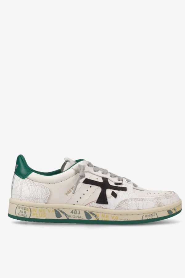 Sneakers Premiata bianco e verde bskt clayd 6778