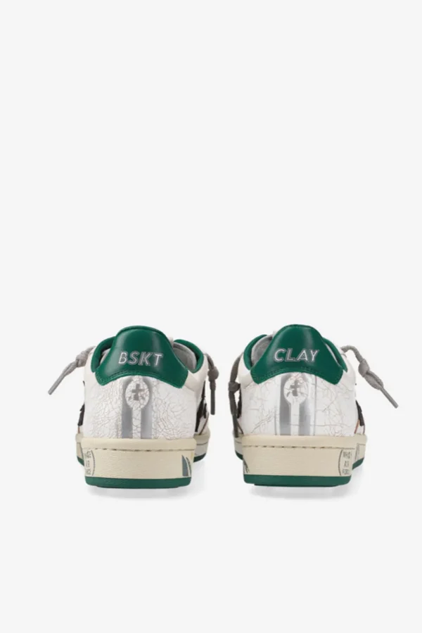 Sneakers Premiata bianco e verde bskt clayd 6778