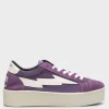 Sneakers Sanyako in tessuto viola e bianco thuw032