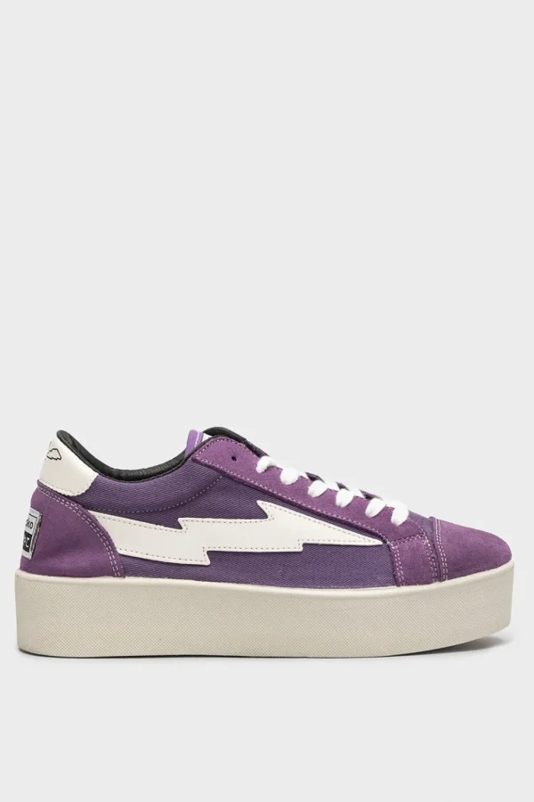 Sneakers Sanyako in tessuto viola e bianco thuw032